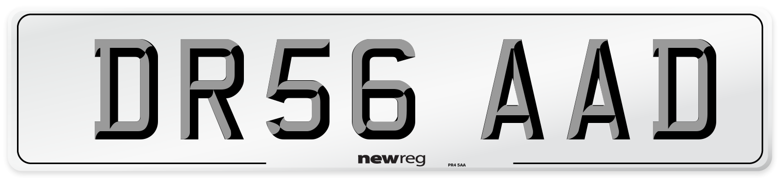 DR56 AAD Number Plate from New Reg